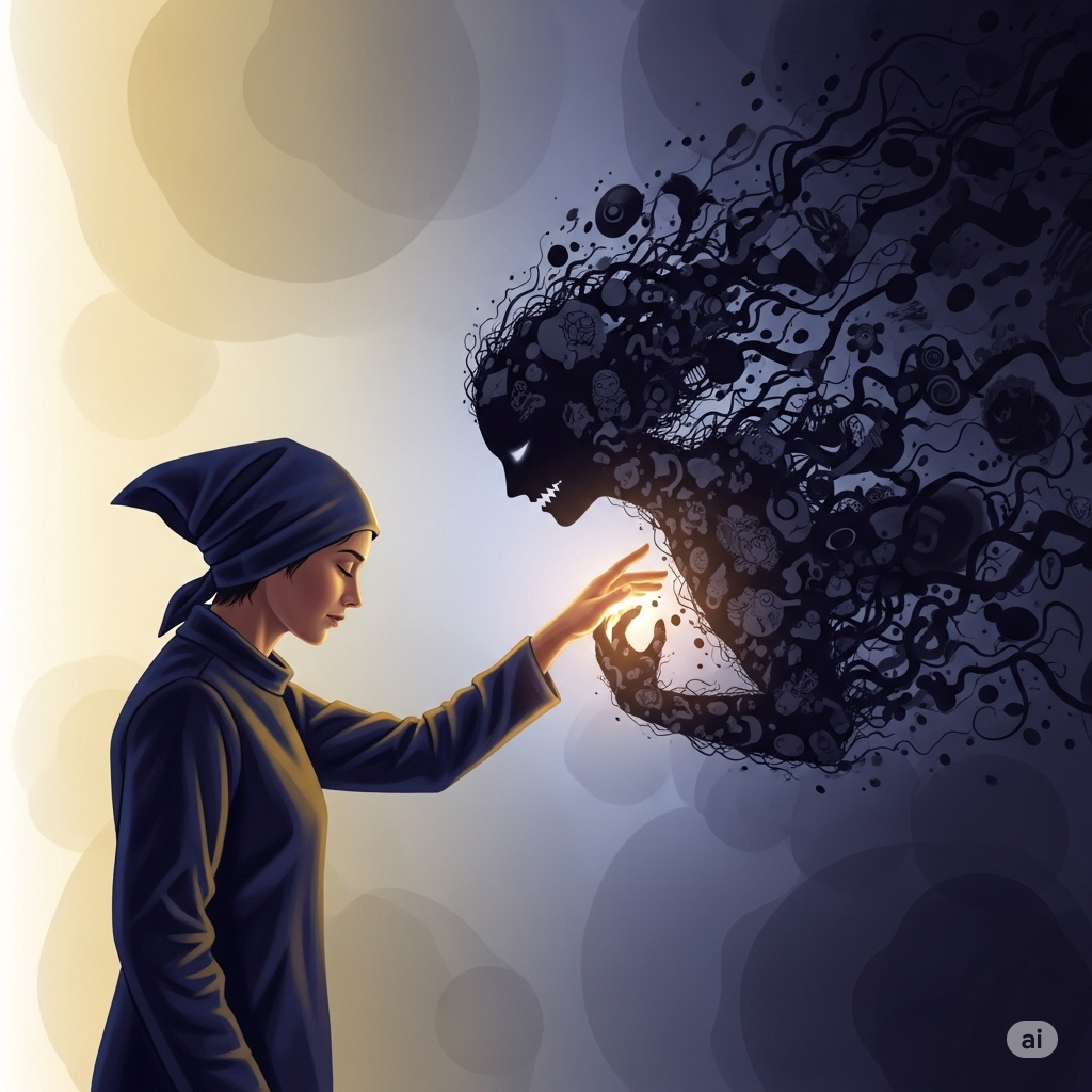 AI generated Image representing embracing one's self